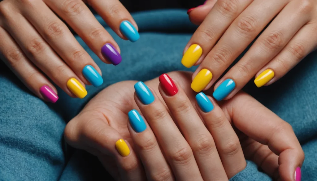 faux ongles couleurs