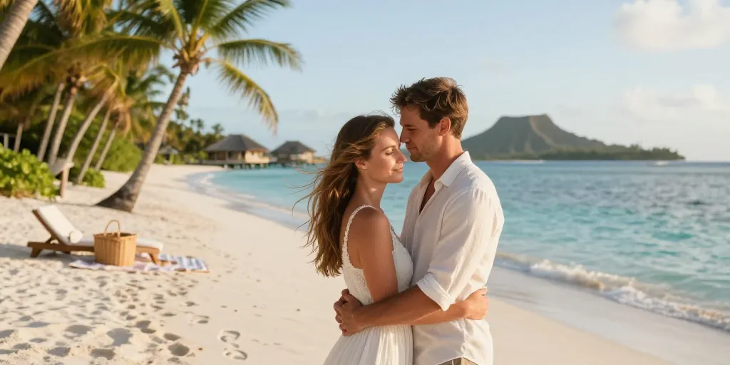 voyage de noce sur une ile